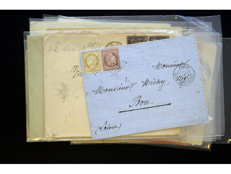 1850/1970 (ca.), einige hundert Briefe, Karten und Ganzsachen mit vielen besseren und interessanten Frankaturen, viel Ausland