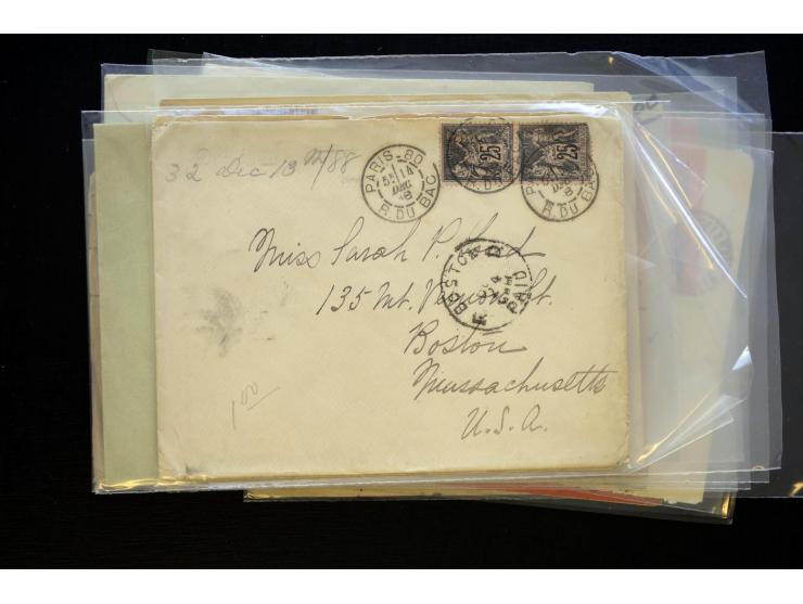 1850/1970 (ca.), einige hundert Briefe, Karten und Ganzsachen mit vielen besseren und interessanten Frankaturen, viel Ausland