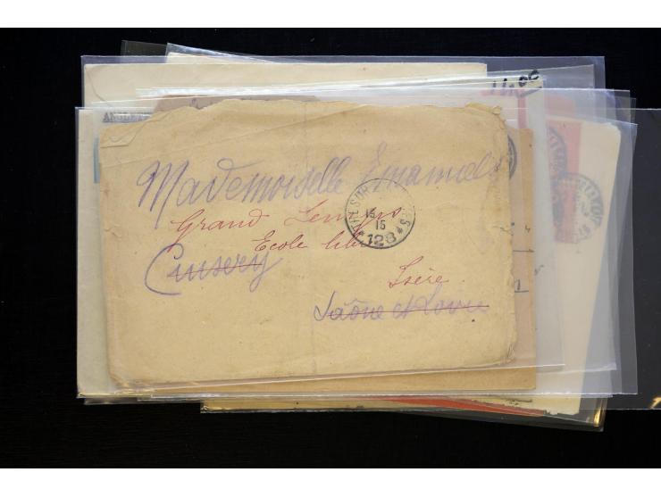 1850/1970 (ca.), einige hundert Briefe, Karten und Ganzsachen mit vielen besseren und interessanten Frankaturen, viel Ausland