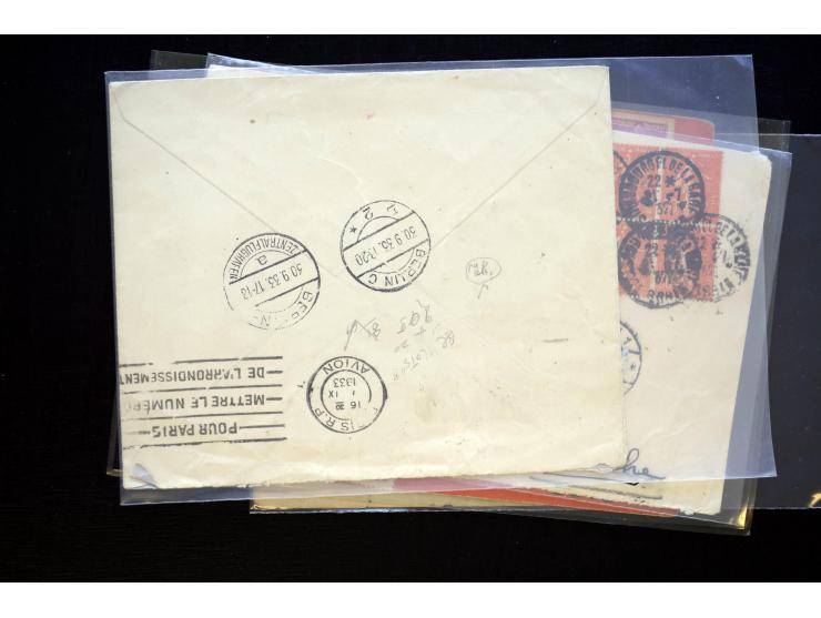 1850/1970 (ca.), einige hundert Briefe, Karten und Ganzsachen mit vielen besseren und interessanten Frankaturen, viel Ausland