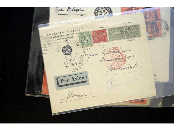 1850/1970 (ca.), einige hundert Briefe, Karten und Ganzsachen mit vielen besseren und interessanten Frankaturen, viel Ausland