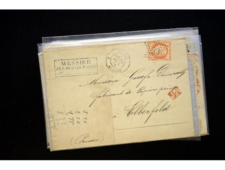 1850/1970 (ca.), einige hundert Briefe, Karten und Ganzsachen mit vielen besseren und interessanten Frankaturen, viel Ausland