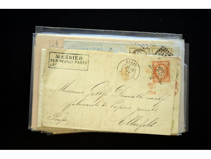 1850/1970 (ca.), einige hundert Briefe, Karten und Ganzsachen mit vielen besseren und interessanten Frankaturen, viel Ausland
