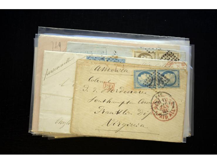 1850/1970 (ca.), einige hundert Briefe, Karten und Ganzsachen mit vielen besseren und interessanten Frankaturen, viel Ausland