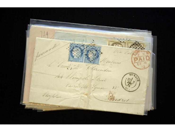 1850/1970 (ca.), einige hundert Briefe, Karten und Ganzsachen mit vielen besseren und interessanten Frankaturen, viel Ausland
