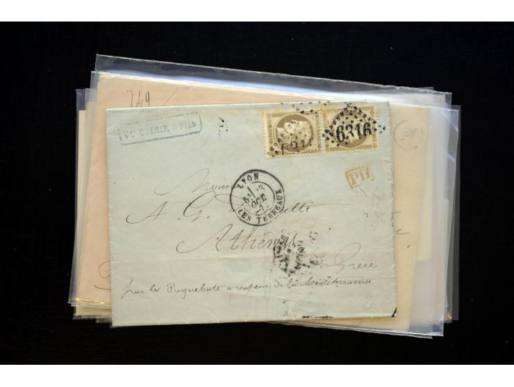 1850/1970 (ca.), einige hundert Briefe, Karten und Ganzsachen mit vielen besseren und interessanten Frankaturen, viel Ausland