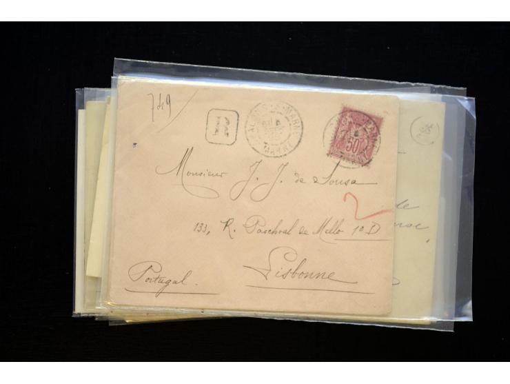 1850/1970 (ca.), einige hundert Briefe, Karten und Ganzsachen mit vielen besseren und interessanten Frankaturen, viel Ausland