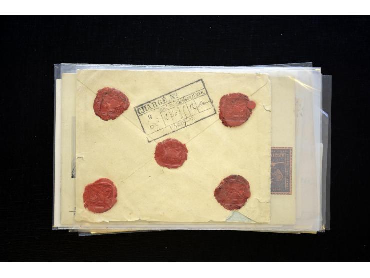 1850/1970 (ca.), einige hundert Briefe, Karten und Ganzsachen mit vielen besseren und interessanten Frankaturen, viel Ausland