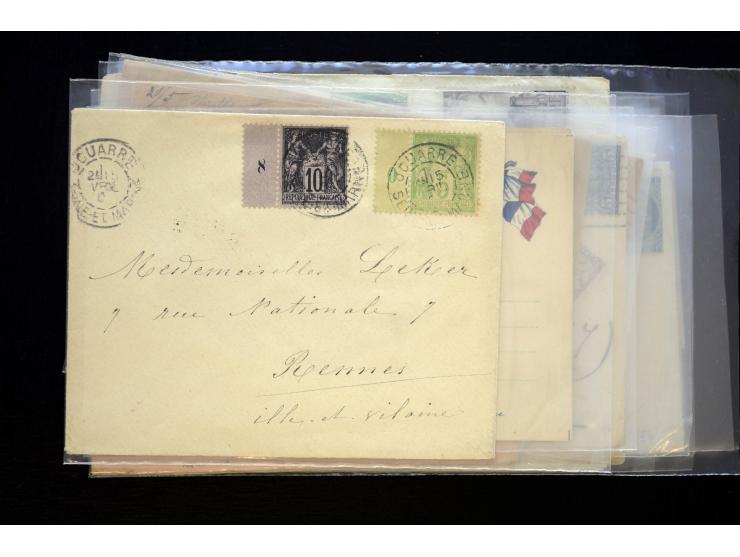 1850/1970 (ca.), einige hundert Briefe, Karten und Ganzsachen mit vielen besseren und interessanten Frankaturen, viel Ausland