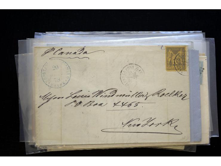 1850/1970 (ca.), einige hundert Briefe, Karten und Ganzsachen mit vielen besseren und interessanten Frankaturen, viel Ausland
