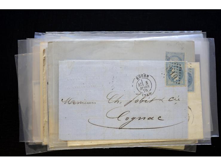 1850/1970 (ca.), einige hundert Briefe, Karten und Ganzsachen mit vielen besseren und interessanten Frankaturen, viel Ausland