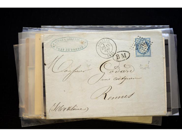 1850/1970 (ca.), einige hundert Briefe, Karten und Ganzsachen mit vielen besseren und interessanten Frankaturen, viel Ausland