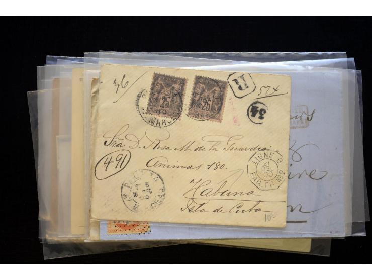 1850/1970 (ca.), einige hundert Briefe, Karten und Ganzsachen mit vielen besseren und interessanten Frankaturen, viel Ausland