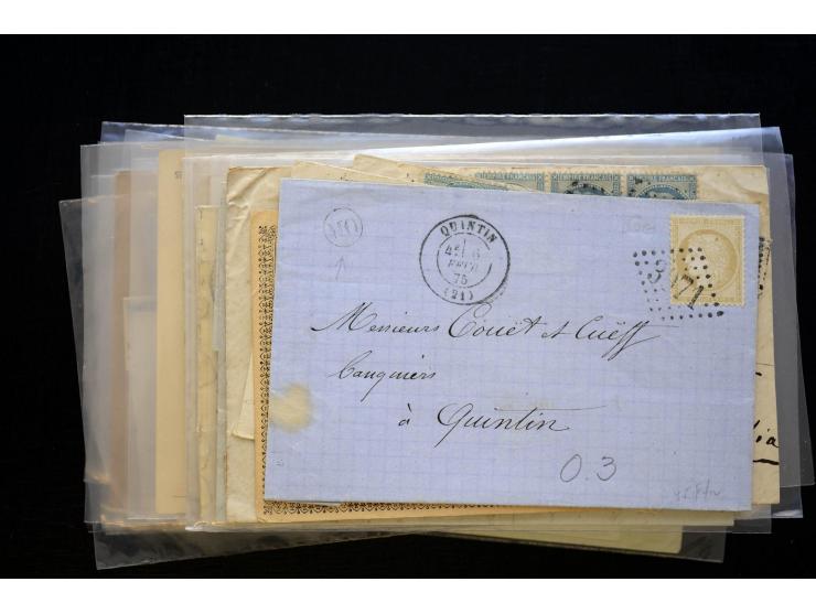 1850/1970 (ca.), einige hundert Briefe, Karten und Ganzsachen mit vielen besseren und interessanten Frankaturen, viel Ausland
