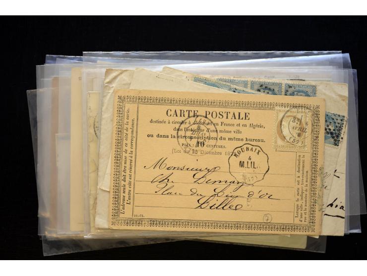 1850/1970 (ca.), einige hundert Briefe, Karten und Ganzsachen mit vielen besseren und interessanten Frankaturen, viel Ausland
