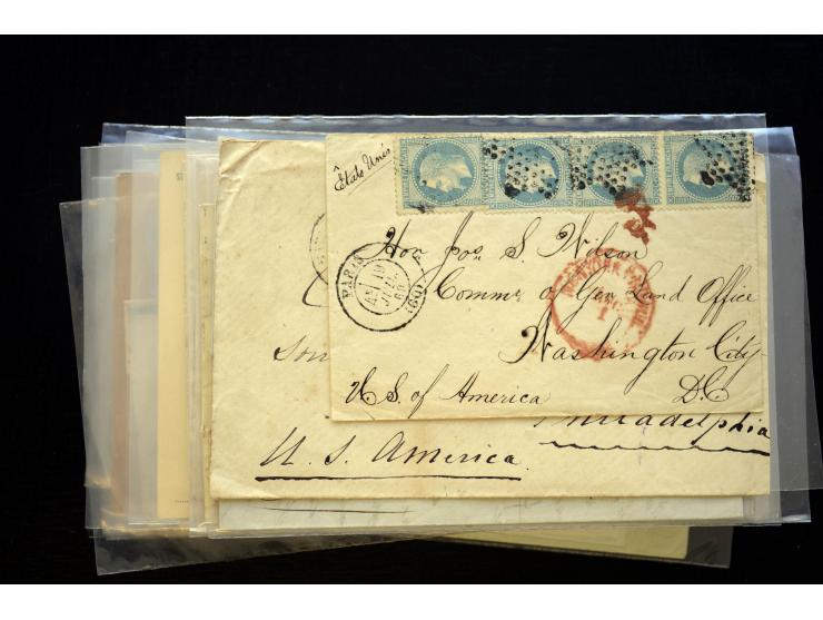 1850/1970 (ca.), einige hundert Briefe, Karten und Ganzsachen mit vielen besseren und interessanten Frankaturen, viel Ausland