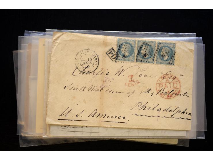 1850/1970 (ca.), einige hundert Briefe, Karten und Ganzsachen mit vielen besseren und interessanten Frankaturen, viel Ausland