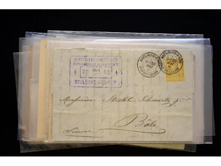 1850/1970 (ca.), einige hundert Briefe, Karten und Ganzsachen mit vielen besseren und interessanten Frankaturen, viel Ausland