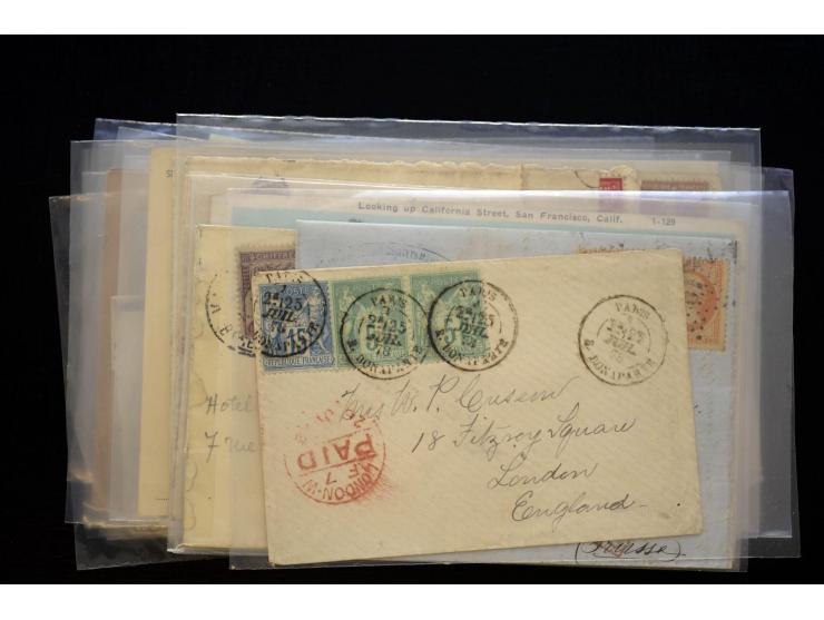 1850/1970 (ca.), einige hundert Briefe, Karten und Ganzsachen mit vielen besseren und interessanten Frankaturen, viel Ausland