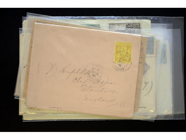1850/1970 (ca.), einige hundert Briefe, Karten und Ganzsachen mit vielen besseren und interessanten Frankaturen, viel Ausland