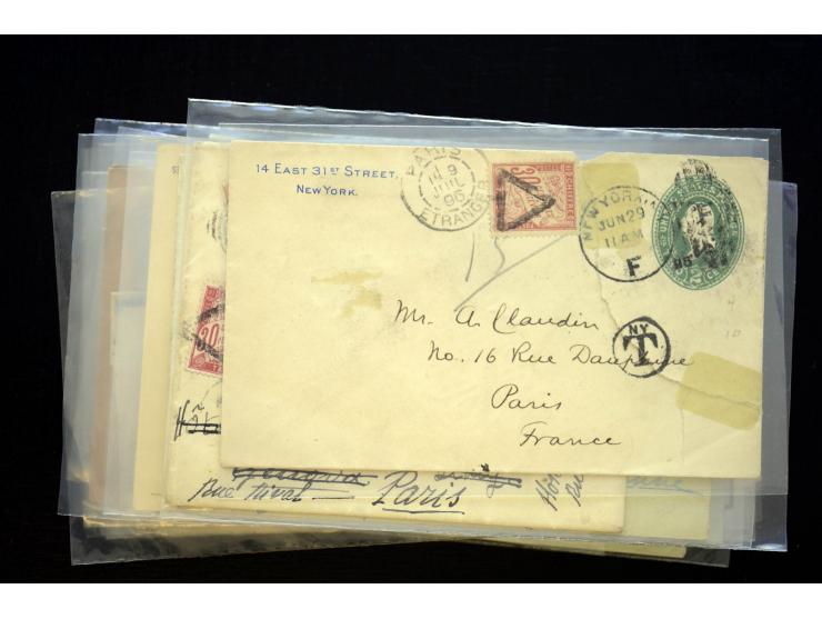 1850/1970 (ca.), einige hundert Briefe, Karten und Ganzsachen mit vielen besseren und interessanten Frankaturen, viel Ausland