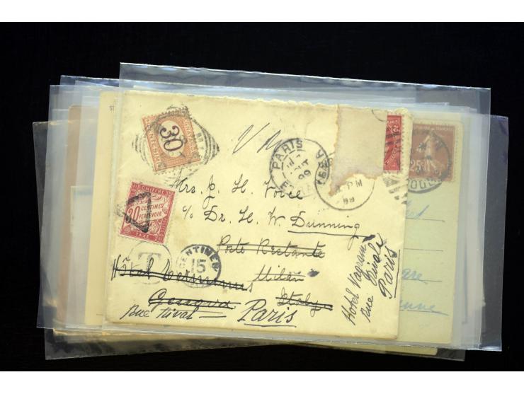 1850/1970 (ca.), einige hundert Briefe, Karten und Ganzsachen mit vielen besseren und interessanten Frankaturen, viel Ausland