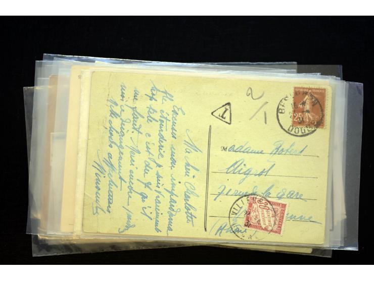 1850/1970 (ca.), einige hundert Briefe, Karten und Ganzsachen mit vielen besseren und interessanten Frankaturen, viel Ausland