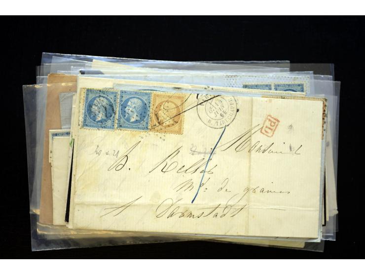 1850/1970 (ca.), einige hundert Briefe, Karten und Ganzsachen mit vielen besseren und interessanten Frankaturen, viel Ausland