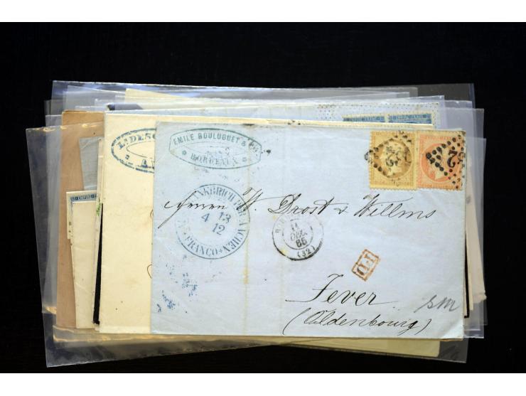 1850/1970 (ca.), einige hundert Briefe, Karten und Ganzsachen mit vielen besseren und interessanten Frankaturen, viel Ausland