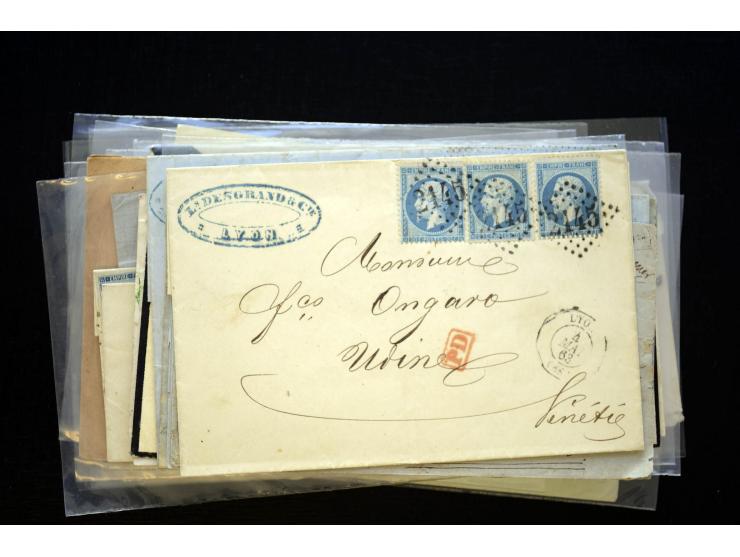 1850/1970 (ca.), einige hundert Briefe, Karten und Ganzsachen mit vielen besseren und interessanten Frankaturen, viel Ausland