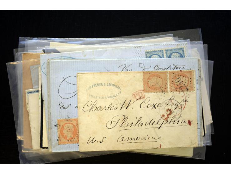 1850/1970 (ca.), einige hundert Briefe, Karten und Ganzsachen mit vielen besseren und interessanten Frankaturen, viel Ausland