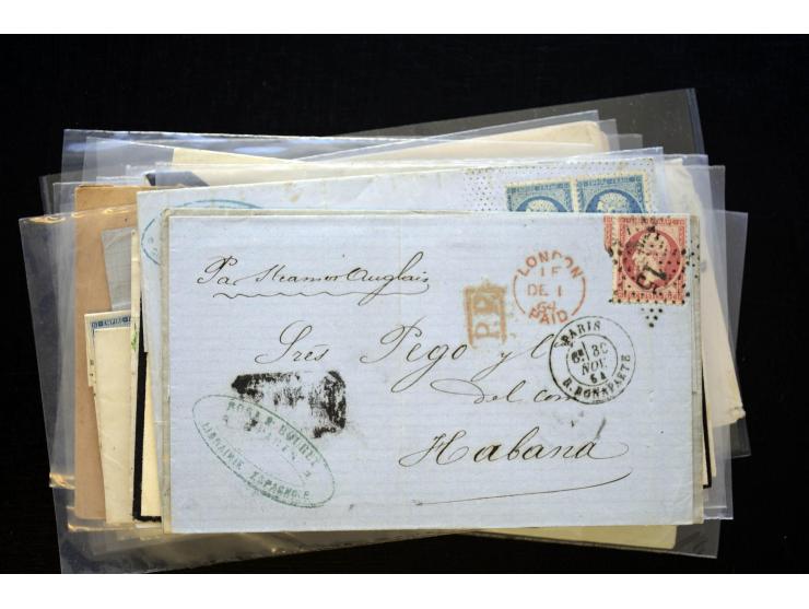 1850/1970 (ca.), einige hundert Briefe, Karten und Ganzsachen mit vielen besseren und interessanten Frankaturen, viel Ausland