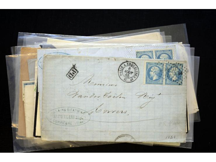 1850/1970 (ca.), einige hundert Briefe, Karten und Ganzsachen mit vielen besseren und interessanten Frankaturen, viel Ausland