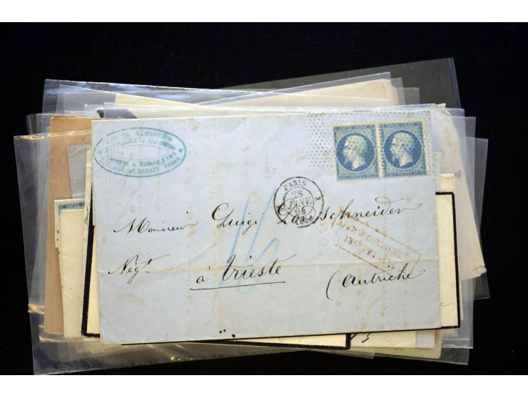 1850/1970 (ca.), einige hundert Briefe, Karten und Ganzsachen mit vielen besseren und interessanten Frankaturen, viel Ausland