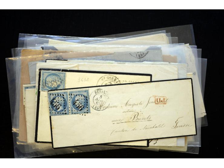 1850/1970 (ca.), einige hundert Briefe, Karten und Ganzsachen mit vielen besseren und interessanten Frankaturen, viel Ausland