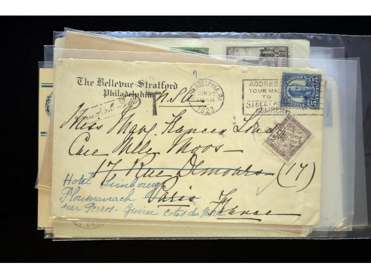 1850/1970 (ca.), einige hundert Briefe, Karten und Ganzsachen mit vielen besseren und interessanten Frankaturen, viel Ausland