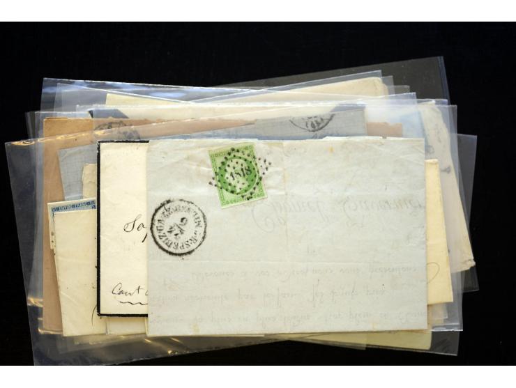 1850/1970 (ca.), einige hundert Briefe, Karten und Ganzsachen mit vielen besseren und interessanten Frankaturen, viel Ausland