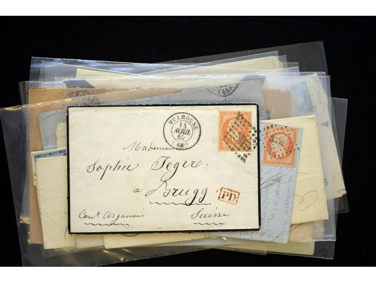 1850/1970 (ca.), einige hundert Briefe, Karten und Ganzsachen mit vielen besseren und interessanten Frankaturen, viel Ausland