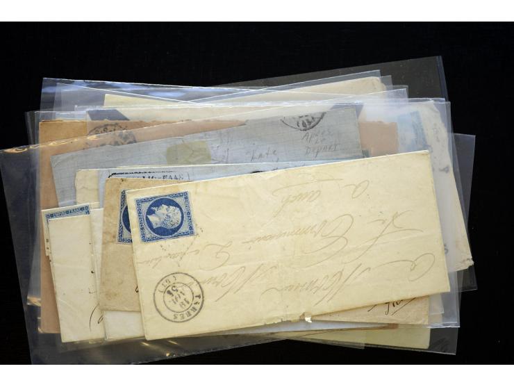 1850/1970 (ca.), einige hundert Briefe, Karten und Ganzsachen mit vielen besseren und interessanten Frankaturen, viel Ausland