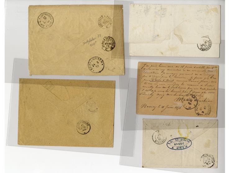 1854/1900 (ca.), 59 Briefe und Karten nach Luxemburg, meist vor 1880