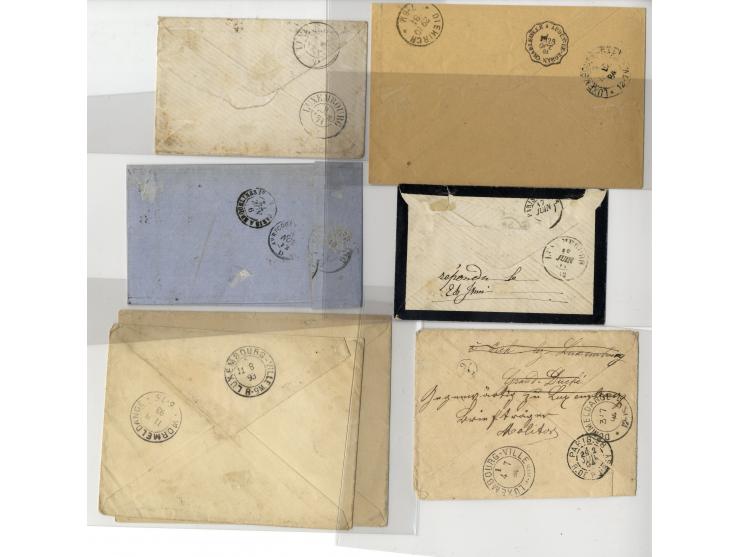 1854/1900 (ca.), 59 Briefe und Karten nach Luxemburg, meist vor 1880