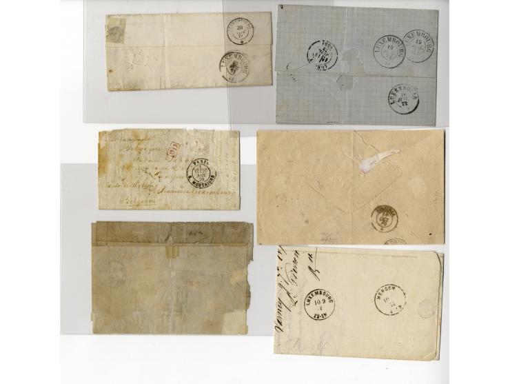 1854/1900 (ca.), 59 Briefe und Karten nach Luxemburg, meist vor 1880