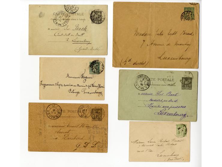 1854/1900 (ca.), 59 Briefe und Karten nach Luxemburg, meist vor 1880