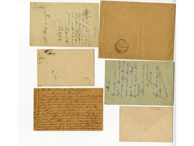1854/1900 (ca.), 59 Briefe und Karten nach Luxemburg, meist vor 1880