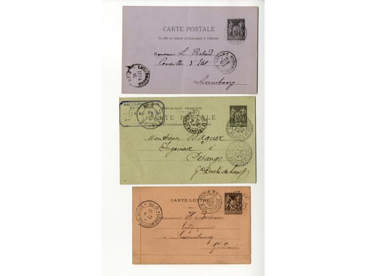 1854/1900 (ca.), 59 Briefe und Karten nach Luxemburg, meist vor 1880