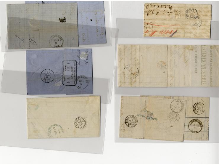 1854/1900 (ca.), 59 Briefe und Karten nach Luxemburg, meist vor 1880