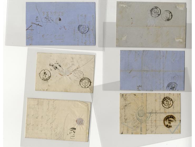 1854/1900 (ca.), 59 Briefe und Karten nach Luxemburg, meist vor 1880