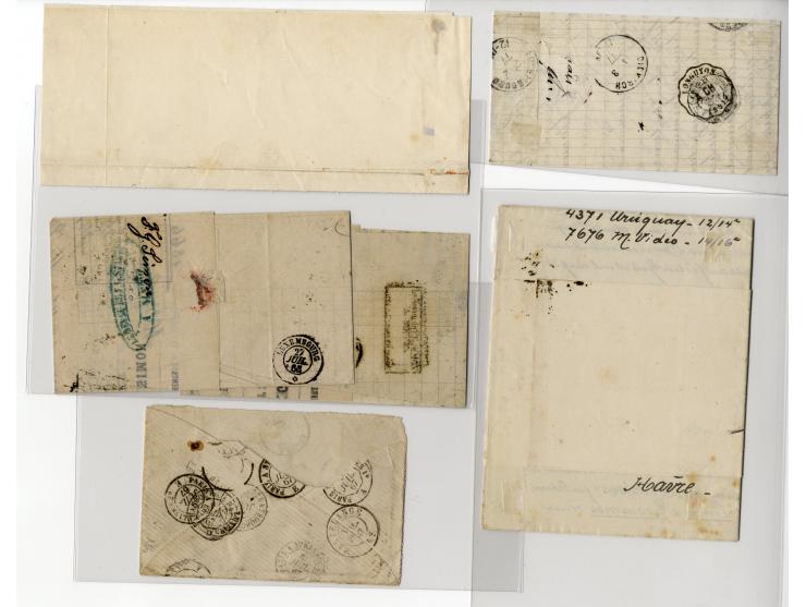 1854/1900 (ca.), 59 Briefe und Karten nach Luxemburg, meist vor 1880