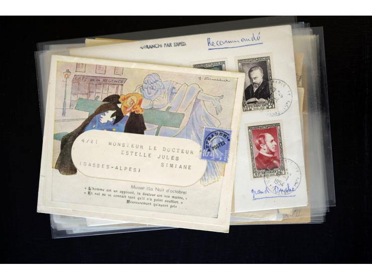 1854/1954 (ca.), etwa 80 Briefe, Karten und frankierte Zeitungen, dabei Flugpost, Krimkrieg, etc.