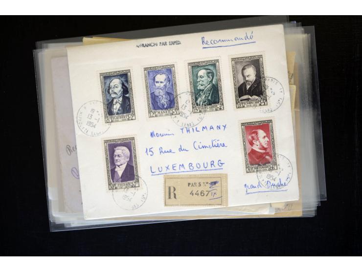 1854/1954 (ca.), etwa 80 Briefe, Karten und frankierte Zeitungen, dabei Flugpost, Krimkrieg, etc.